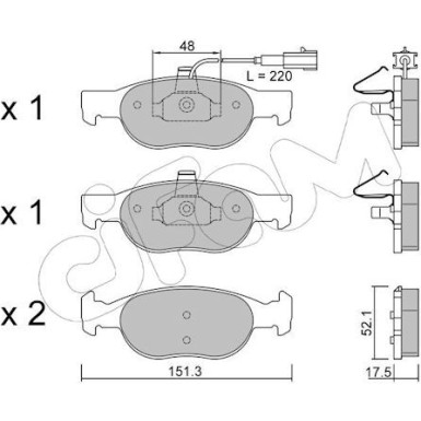 CIFAM Bremsbelagsatz, Scheibenbremse CIFAM Bremsbelagsatz, Scheibenbremse