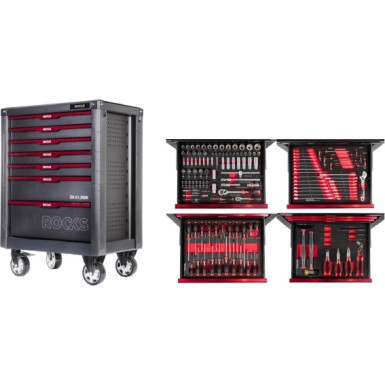 Rooks STEEL GARAGE Werkzeugschrank – Mit 150 Werkzeugen