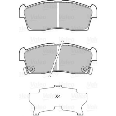 VALEO Bremsbeläge 601323