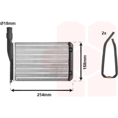 VAN WEZEL Wärmetauscher, Innenraumheizung 43006087 IR PLUS