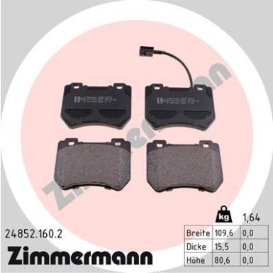 ZIMMERMANN Bremsbeläge ZIMMERMANN Bremsbeläge
