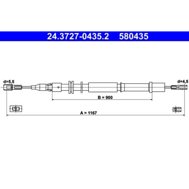 ATE Handbremsseil Seilzug Festellbremse