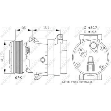 Kompressor, Klimaanlage | 32102