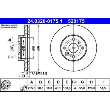 Bremsscheibe Toyota P. Yaris/Yaris Verso 1.0-1.5 99-05 Power Disc | 24.0320-0175.1