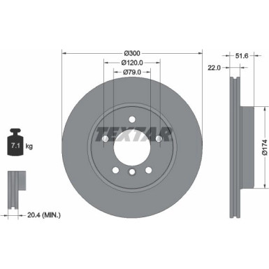 BREMSSCHEIBE BMW P. 3 (E46), Z3 (E36), Z4 (E85) 2.0-3.0 02.98 PRO+ 92097205