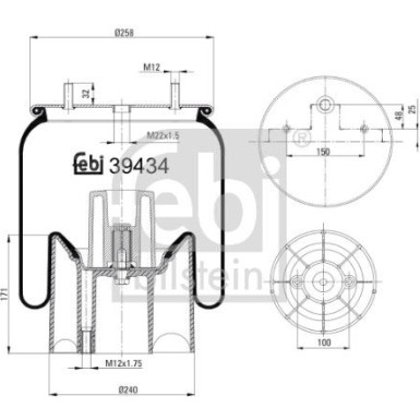 FEBI BILSTEIN Luftfeder FEBI BILSTEIN Luftfeder