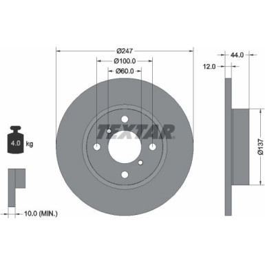 Bremsscheibe Opel P. Agila | 92110803