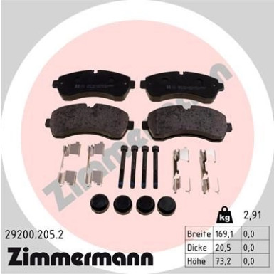 ZIMMERMANN Bremsbeläge ZIMMERMANN Bremsbeläge