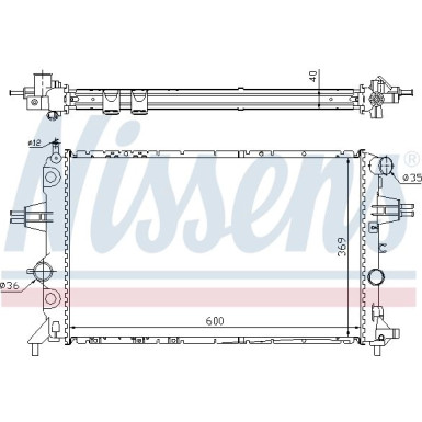Wasserkühler PKW | OPEL ASTRA 1,7 TD 98 | 63249A