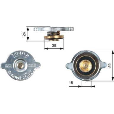 GATES Deckel schließen, Kühler RC125