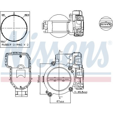 NISSENS Drosselklappenstutzen 955076 FIRST FIT