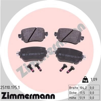 ZIMMERMANN Bremsbeläge
