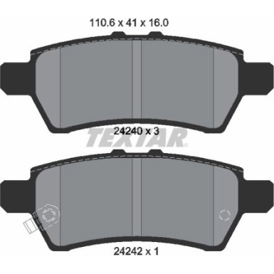 Bremsbelagsatz Nissan T. Navara 05 | 2424001