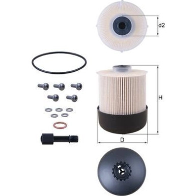 MAHLE Kraftstofffilter | KX 338/26D
