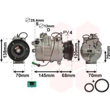 VAN WEZEL Kompressor, Klimaanlage | 0300K011