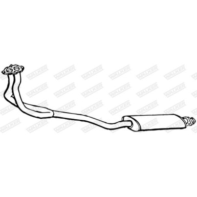 WALKER Mittelschalldämpfer | 14569