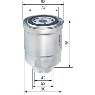 Kraftstofffilter MITSUBISHI,SUZUKI,KIA,DAIHATSU 0 986 450 508