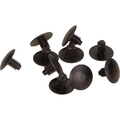 Motorabdeckung Ohrclips Fiat / Alfa Romeo / Lancia Schwarz (10 Stück) | 10131