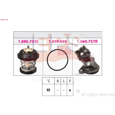 EPS Thermostat, Kühlmittel 1.880.757K