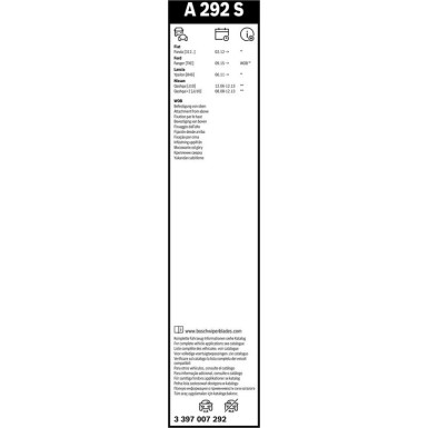 BOSCH | Scheibenwischer Aerotwin A292S 600/380 | NISSAN QashQai 07 | 3397007292
