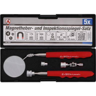 BGS Magnetheber- und Inspektionsspiegel-Satz 4-tlg BGS Do it yourself 9197