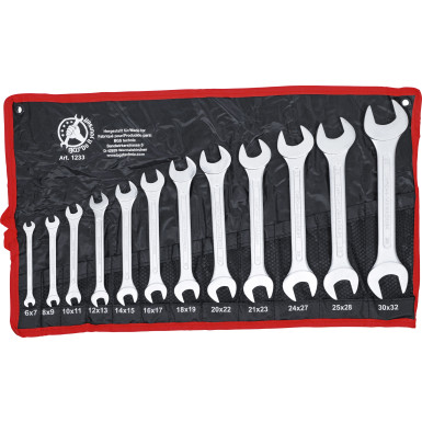 BGS Doppel-Maulschlüssel-Satz SW 6 x 7 - 30 x 32 mm 12-tlg BGS Do it yourself 1233