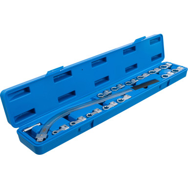 BGS Spannrollenschlüssel-Satz | Zwölfkant SW 12 - 19 mm / E-Profil SW E10 - E18 | 15-tlg | 1312
