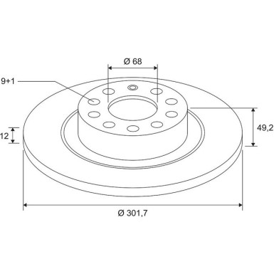VALEO Bremsscheibe 672542 COATED