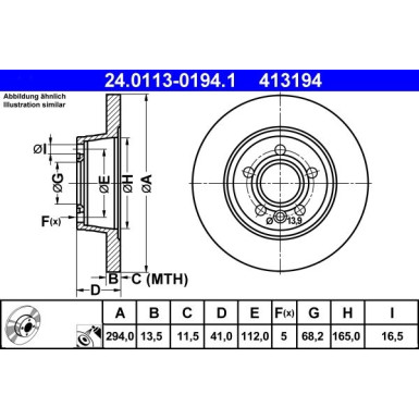 Bremsscheibe Vw T. Sharan/T4 90-10 | 24.0113-0194.1