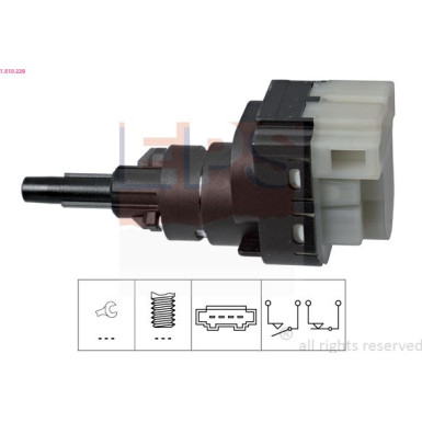 Bremslichtschalter Made in Italy - OE Equivalent 1.810.229 Bremslichtschalter Made in Italy - OE Equivalent 1.810.229