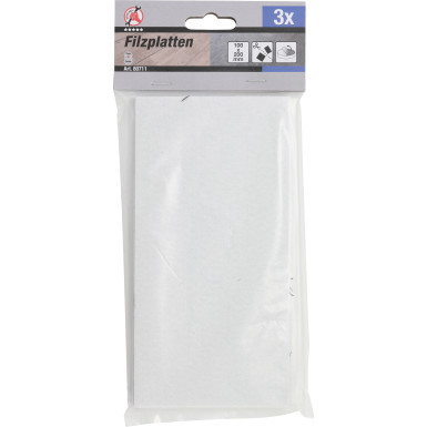 BGS Filzgleiter Platten weiß 100 x 200 mm 3-tlg BGS Do it yourself 80711