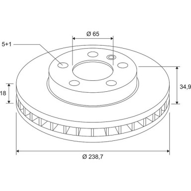 VALEO Bremsscheibe 672638 COATED