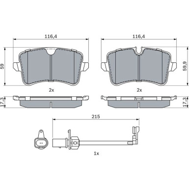 Bremsklötze | AUDI A6 C7 10-18 | 0 986 494 916