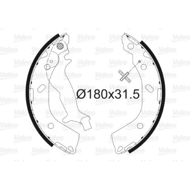 VALEO Bremsbacken 564091