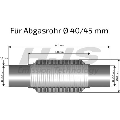 Reparaturrohr | FIAT Panda | 83 00 8419