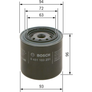 Ölfilter | LAND ROVER,JEEP,CHRYSLER,DODGE | 0 451 103 251