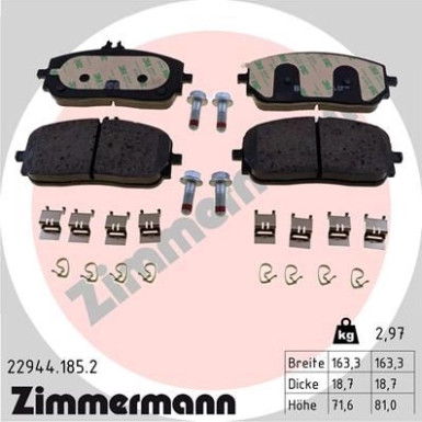 ZIMMERMANN Bremsbeläge ZIMMERMANN Bremsbeläge