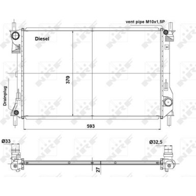 NRF Motorkühler | 56040