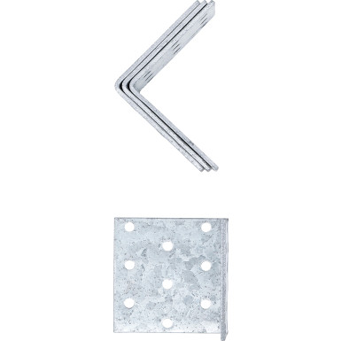 BGS Winkelverbinder 60 x 60 x 60 mm 4-tlg BGS Do it yourself 80938