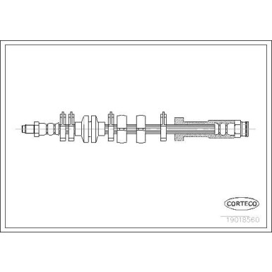 CORTECO Bremsschlauch | 19018560