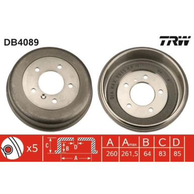 TRW Bremstrommel | DB4089
