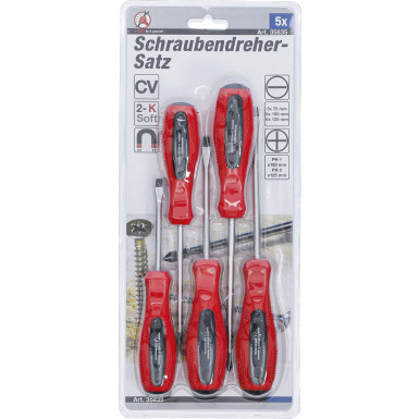 BGS Schraubendreher-Satz Schlitz / Kreuzschlitz 5-tlg BGS Do it yourself 35835