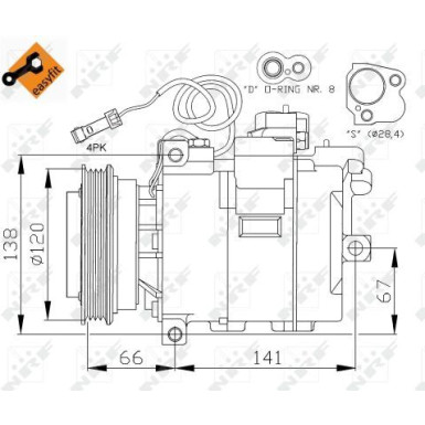 Kompressor, Klimaanlage EASY FIT 32104