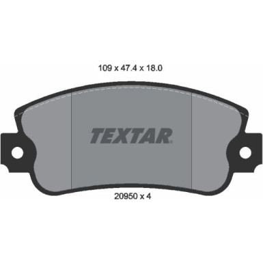 Bremsbelagsatz Fiat P. Uno/Panda/Regata/Ibiza | 2095005