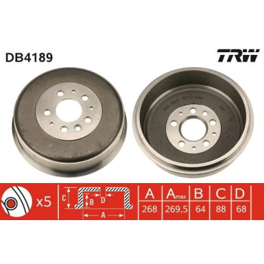 TRW Bremstrommel | DB4189