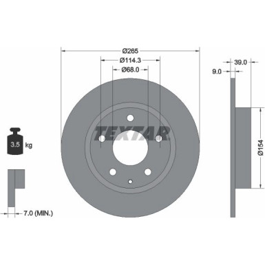 Bremsscheibe Mazda T. 3 1.5-2.0/2.2D 13 | 92267703