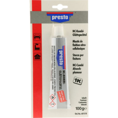 Presto NC-Kombi Glättspachtel - geblistert 100g | 601518 Presto NC-Kombi Glättspachtel - geblistert 100g | 601518