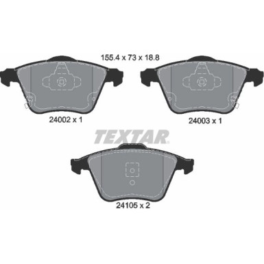 Bremsbelagsatz Mazda S. 6 2.3 | 2400201