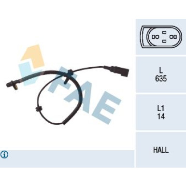 FAE Sensor, Raddrehzahl | 78035