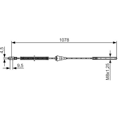 Handbremsseil re | OPEL Corsa,Tigra 93 | 1987477310